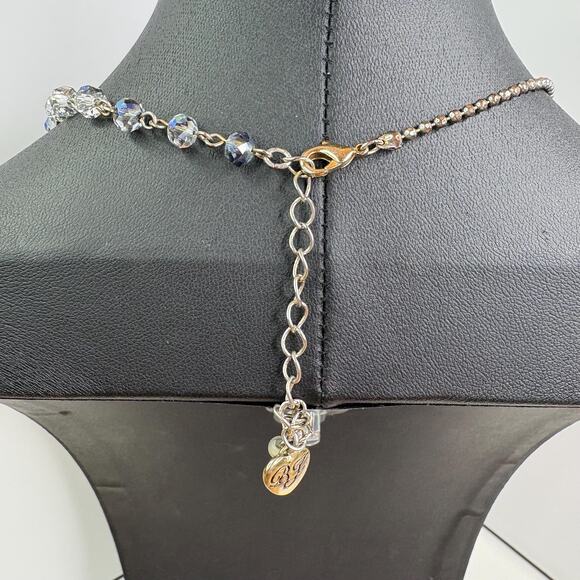 Vintage Betsey Johnson Large Chunky Embellished Bling Key Pendant Long Necklace - Picture 6 of 6